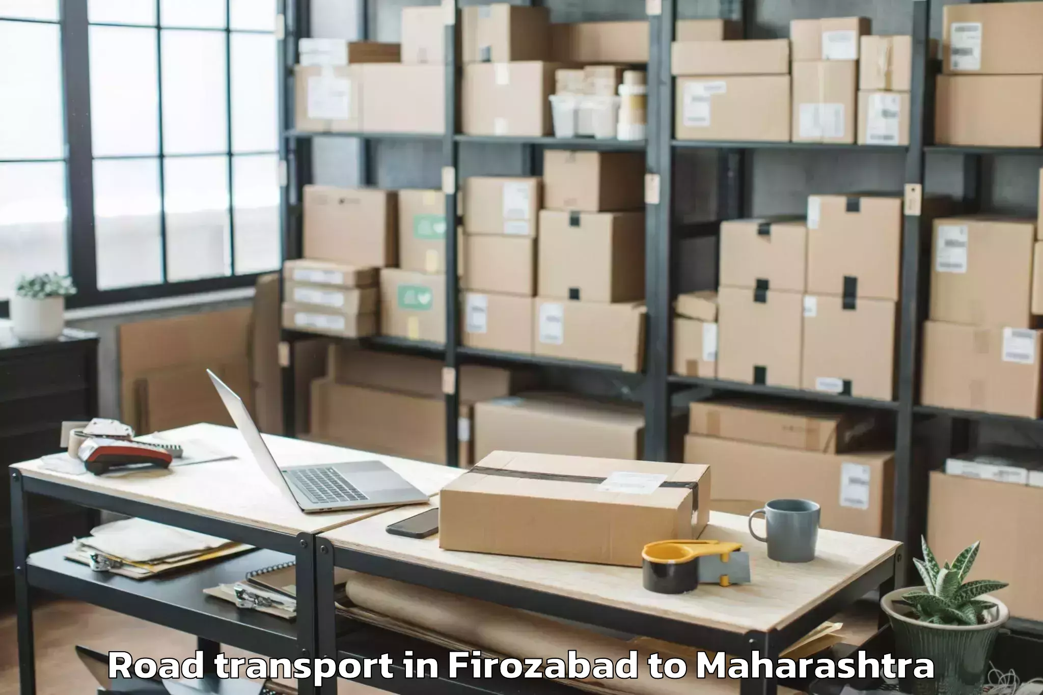 Book Firozabad to Pombhurna Road Transport Online